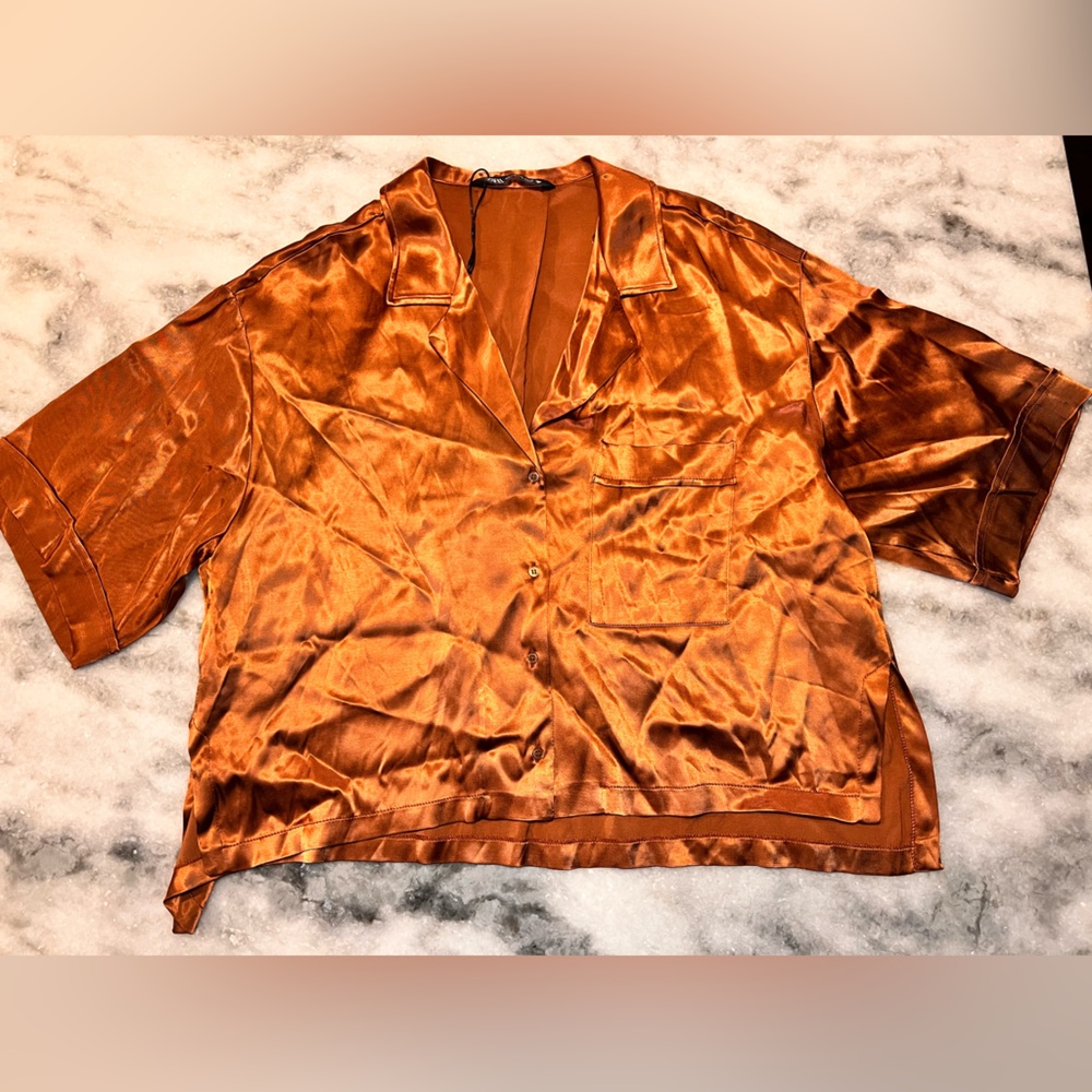 Zara Two Piece Rust Pants Set